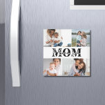 Imã Que bom que te amo, Dia de as mães.<br><div class="desc">Bonito eu te amo,  mãe,  Dia de as mães Foto Magnets apresenta quatro das suas fotos favoritas com o texto "Eu te amo mãe" na tipografia negra moderna. Elaborado por ©Evco Studio www.zazzle.com/store/evcostudio</div>