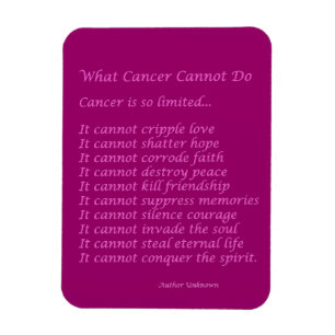 Ímã Que Cancer Não Pode Fazer O Poem Magnet (Texto Ro