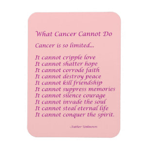 Ímã Que Cancer Não Pode Fazer O Poem Magnet (Texto Ro