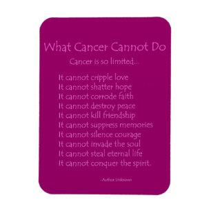 Ímã Que Cancer Não Pode Fazer O Poem Magnet (Texto Ro
