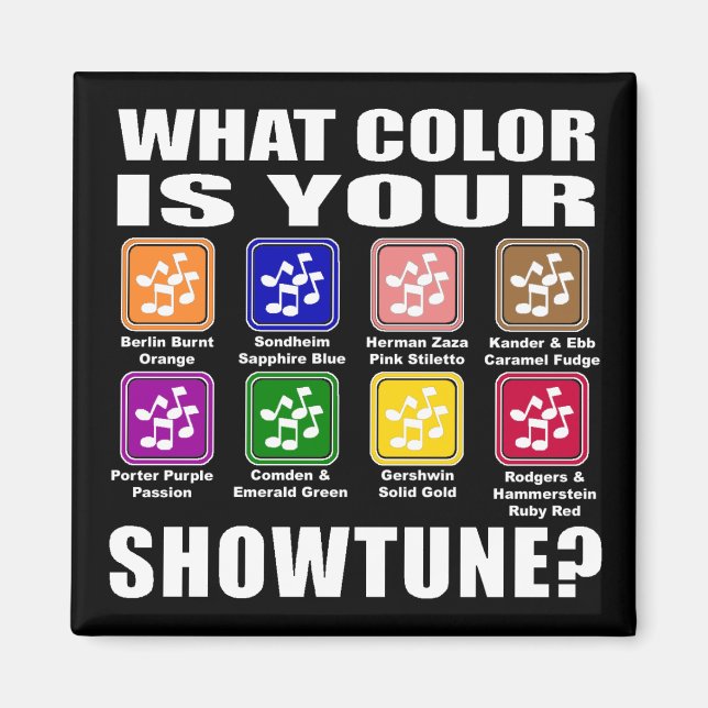 Imã Que cor/ímã do Showtune (Frente)