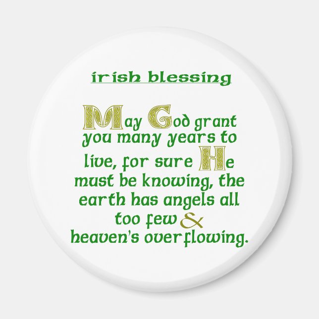 Imã Que Deus Lhe Conceda Muitos Anos De Bênção Irlande (Frente)