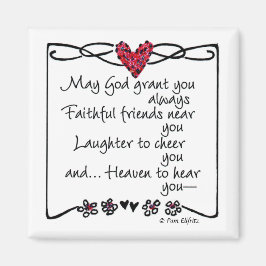 Imã "Que Deus te conceda...dizendo desenhando coração