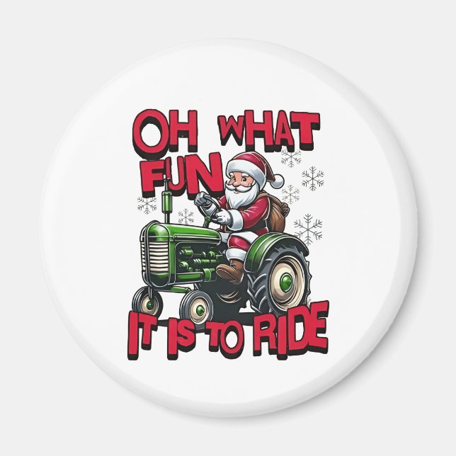 Imã Que Diversão É Andar de Trator de Natal  (Frente)