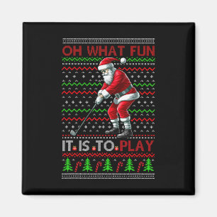 Imã Que Divertido é Jogar Golfe Natal Papai Noel S