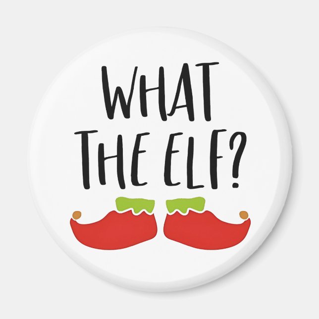 Imã Que Feliz Natal Engraçado Elf Papai Noel (Frente)