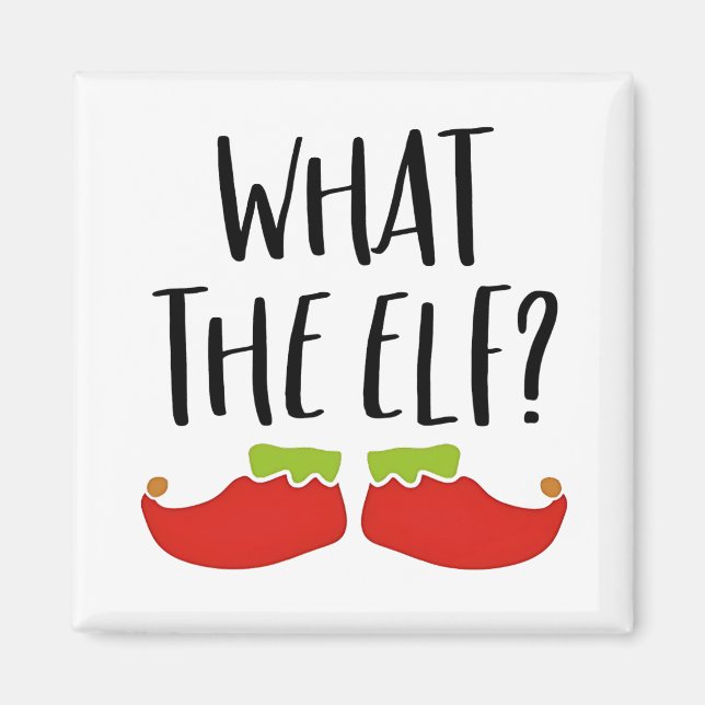 Imã Que Feliz Natal Engraçado Elf Papai Noel (Frente)