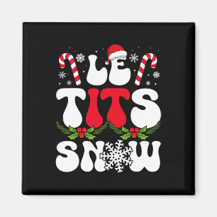 Imã Que Natal Engraçado Que Neve O Xmas Hat Snowfl