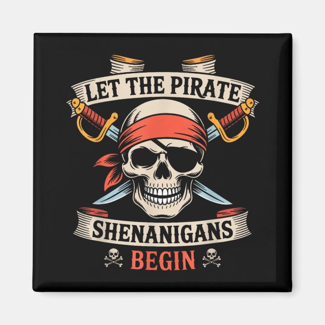 Imã Que Os Piratas Shenanigans Comecem O Crânio De Hal (Frente)