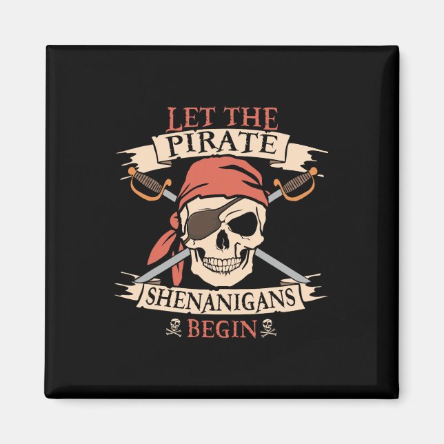 Imã Que Os Piratas Shenanigans Comecem O Crânio De Hal (Frente)