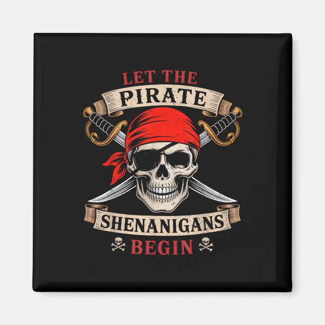 Imã Que Os Piratas Shenanigans Comecem O Halloween M (Frente)