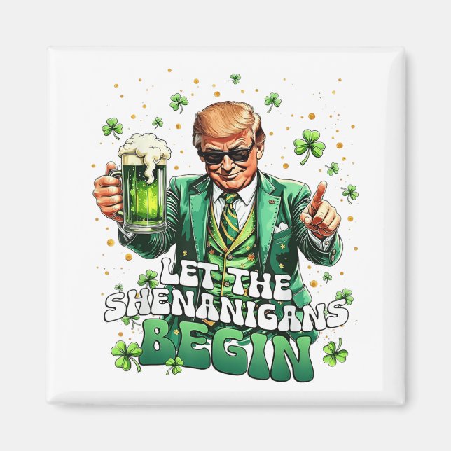 Imã Que Os Shenanigans Comecem A Engraçada Trump St Pa (Frente)