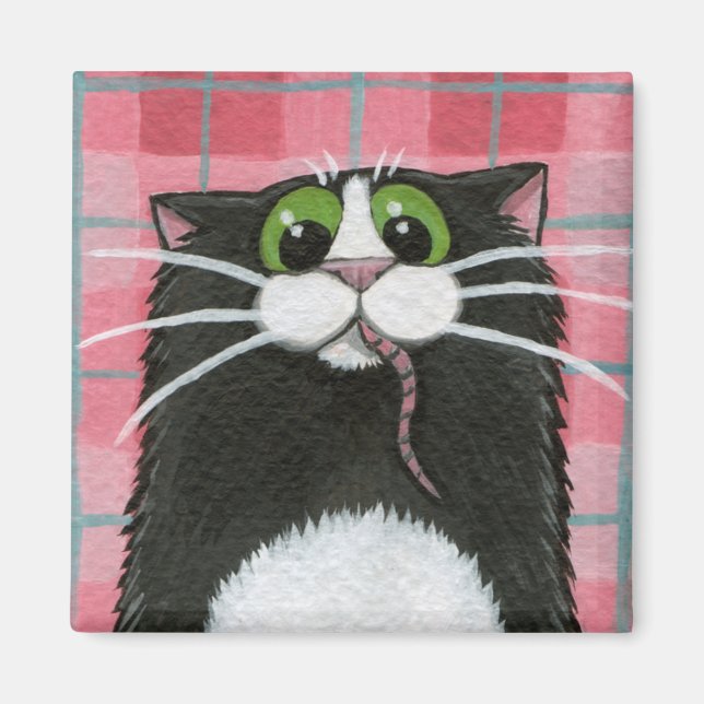 Imã Que Rato? - Magneta de Gato Preto (Frente)