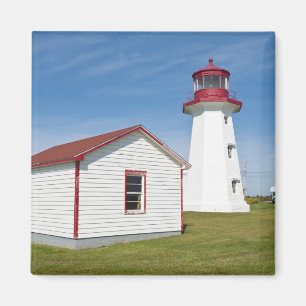 Imã Quebec, Canadá. Farol Cap D'Espoir.