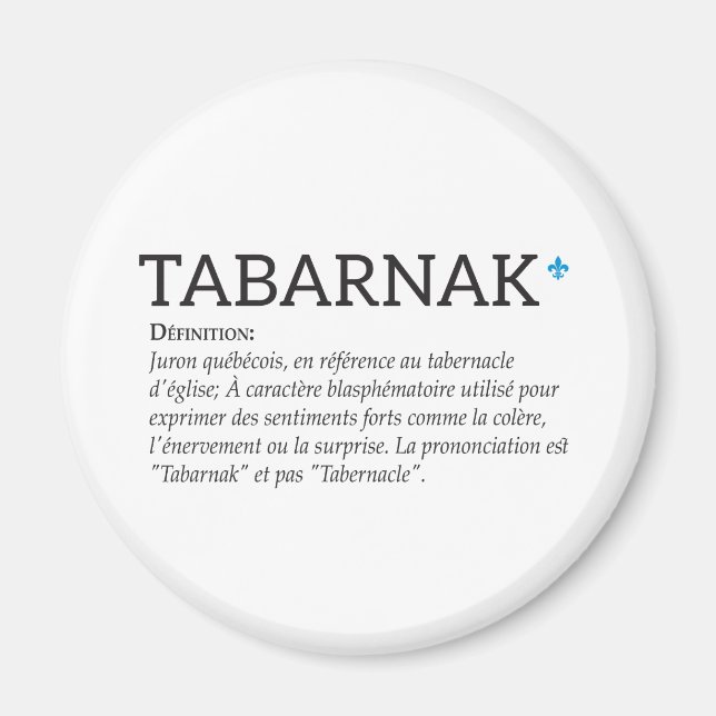 Imã Québec Tabarnak Juron Joual Humor Francês (Frente)