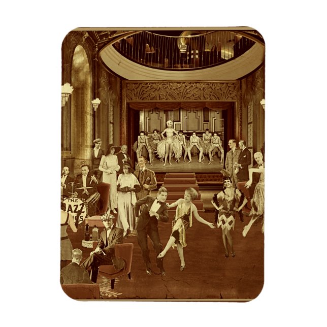 Ímã Quebra-cabeça Art Deco Night Club (Vertical)