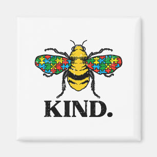 Imã Quebra-cabeça Bee Kind Fofo Conscientização sobre