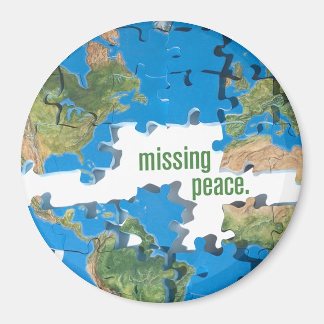 Imã Quebra-cabeça da Paz Mundial (Frente)