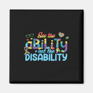 Imã Quebra-cabeça de Conscientização do Autismo Veja a