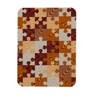 Ímã Quebra-cabeça de serra de madeira