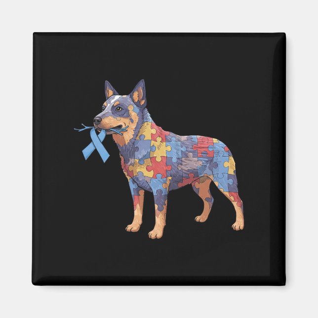 Imã Quebra-cabeça do Cão-de-Obra Australiano: Mulher d (Frente)