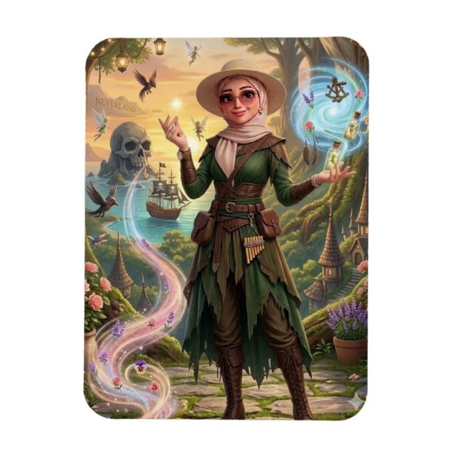 Ímã Quebra-cabeça Fantasia da Floresta Encantada (Vertical)