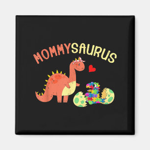 Imã Quebra-cabeça Mommysaurus dinossauro autismo consc