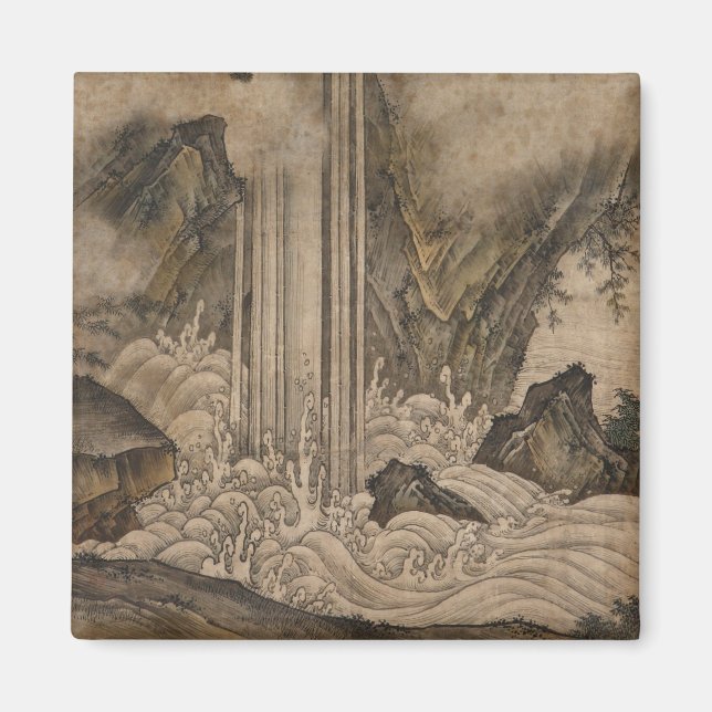 Imã Quebra d'água (Arte da Paisagem Japonesa) (Kano Mo (Frente)