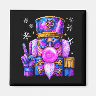 Imã Quebra-Nozes Roxo Soprando Chiclete Natal Fofo