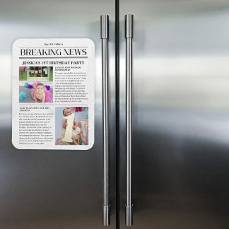 Ímã Quebrando notícias na primeira página primeiro ani