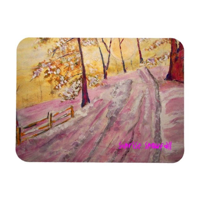 Ímã queda de neve do sol (Horizontal)