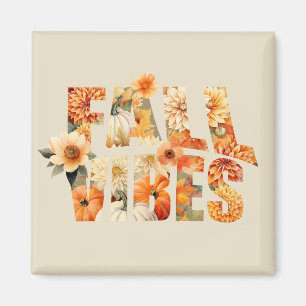 Imã Queda vibes flores silvestres de aquarela folhas o