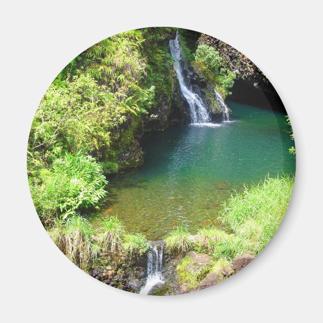 Imã Quedas de água ao longo da estrada para Hana, Maui (Frente)