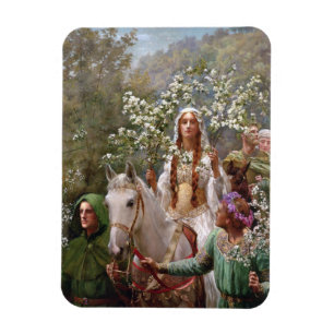 Ímã Queen Guinevere's Maying c. 1900, por John Collier