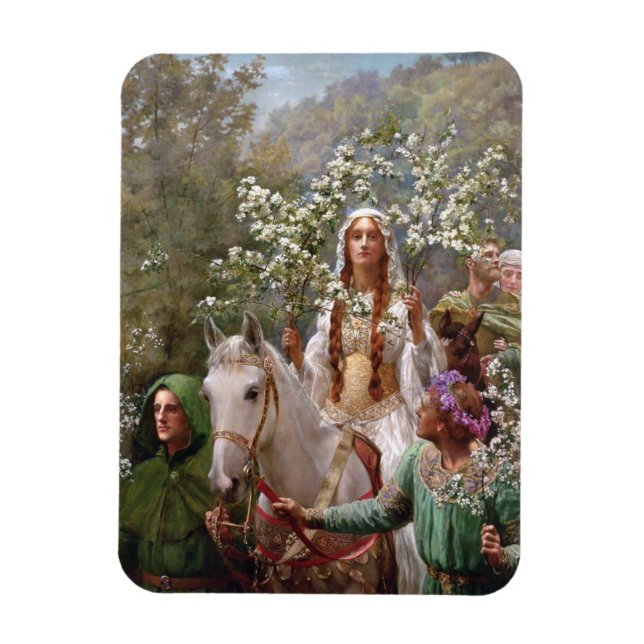 Ímã Queen Guinevere's Maying c. 1900, por John Collier (Vertical)