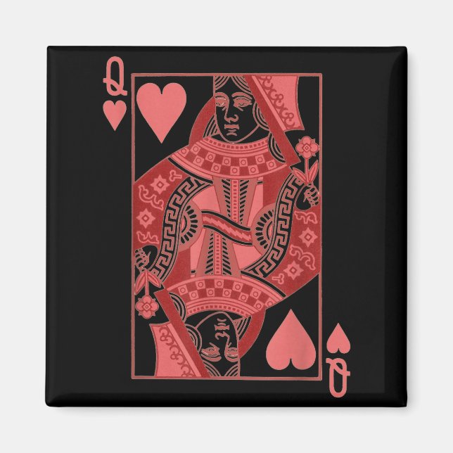 Imã Queen Of Hearts Valentines Day Cool V-day Couple M (Frente)