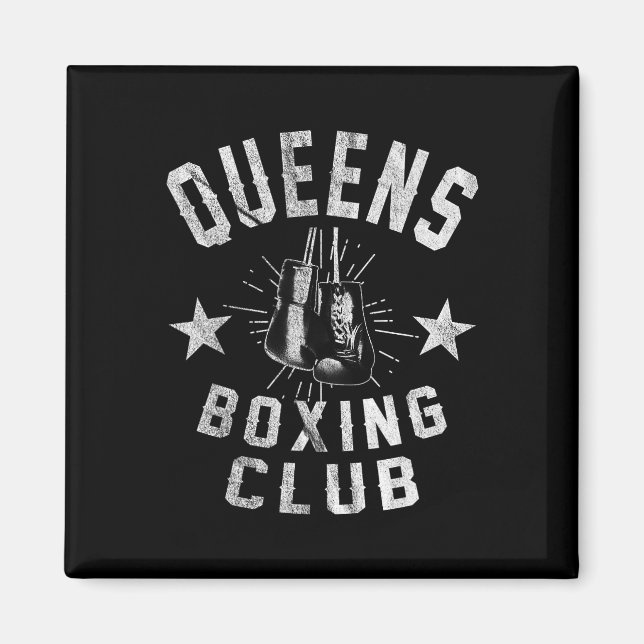 Imã Queens Boxing Club - Boxer em Vintage (Frente)