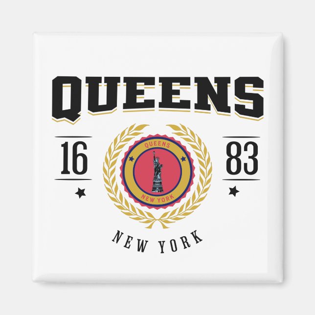 Imã Queens New York 1683 Black (Frente)