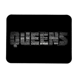 Ímã Queens New York Word Art