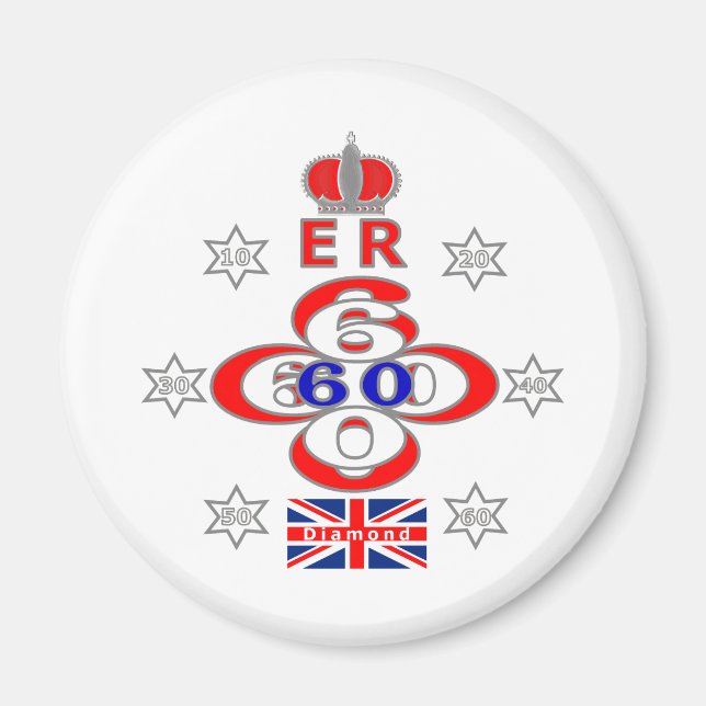 Imã Queens Royal Jubilee stars design (Frente)