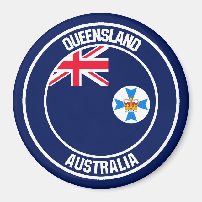 Imã Queensland Round Emblem (Frente)