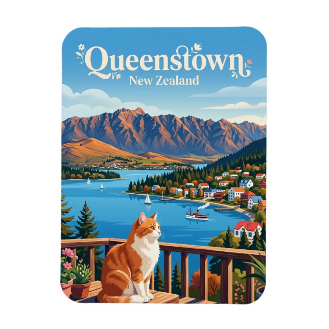 Ímã Queenstown Nova Zelândia (Vertical)