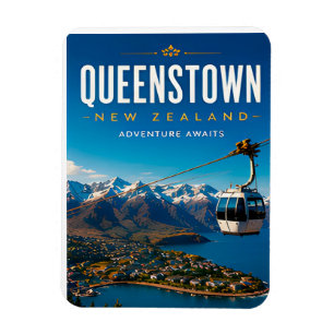 Ímã 🏔️ Queenstown Nova Zelândia Decoração de Casa de 