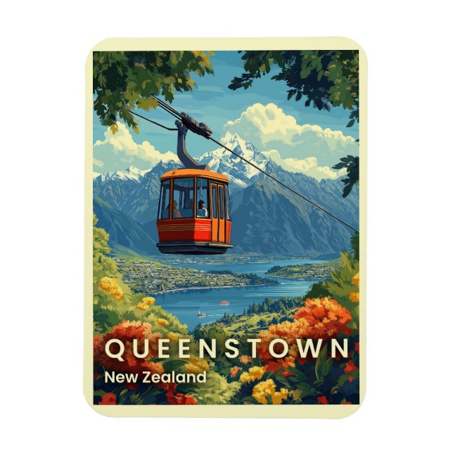 Ímã Queenstown, Nova Zelândia Incrível Vista de Montan (Vertical)
