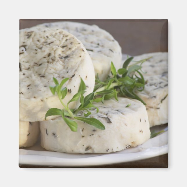 Imã Queijo de cabra francês - chevre - com ervas em um (Frente)