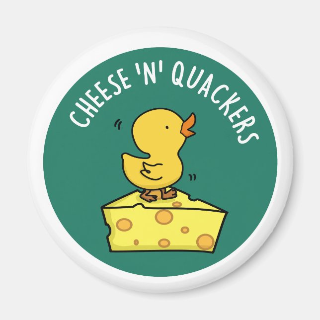 Imã Queijo E Quackers Engraçados Pum (Frente)