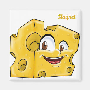 Imã Queijo grande - caracter amarelo engraçado dos