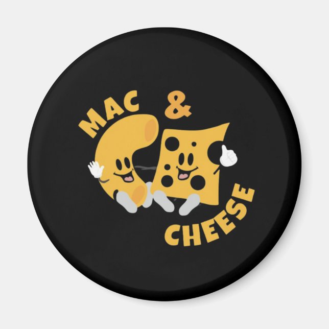 Imã Queijo Mac & Queijo Engraçado Ideia de Presente (Frente)