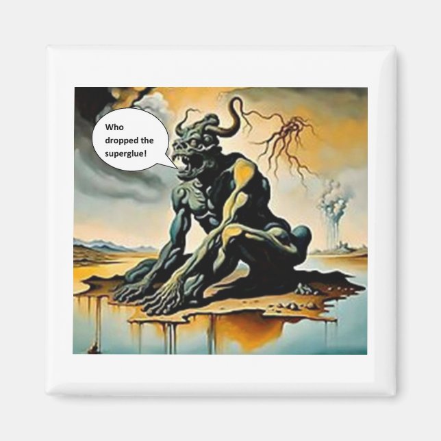 Imã Quem derrubou a cola super forte (Frente)