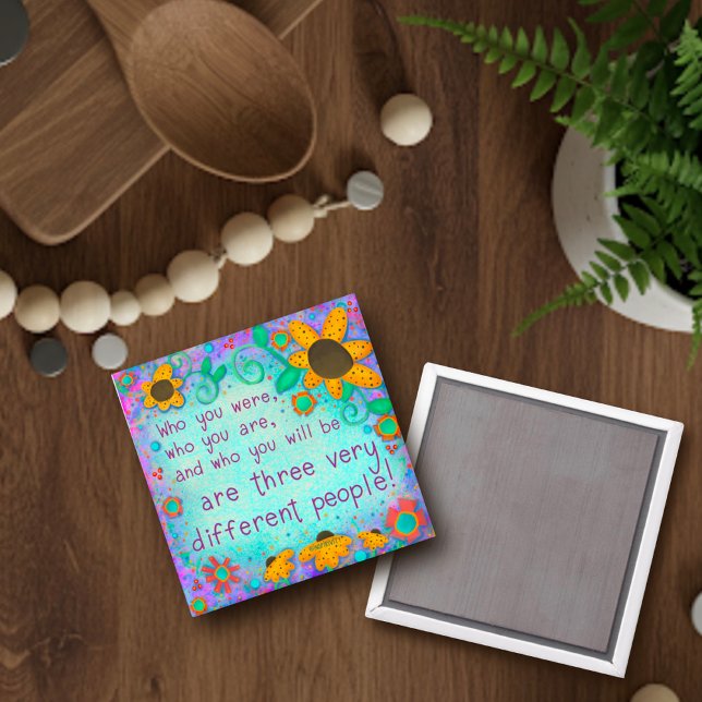 Imã Quem você cita o Bonito Floral Inspiracional (Criador carregado)